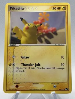 Pokemon TCG Pikachu Card 16/17 Pop Series 2, - Image 1