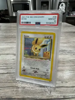 Pokemon Card Eevee 38/75 PSA 10 GEM MINT Neo Discovery. Only One Available - Image 2