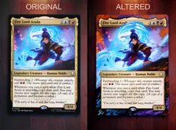 Fire Lord Azula *Magic Altered Hand Painted Extended Borderless Art* MTG Erich - Image 2