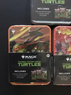 Magic The Gathering Teenage Mutant Ninja Turtles Mini Tin Complete Set Of 5 NEW - Image 4