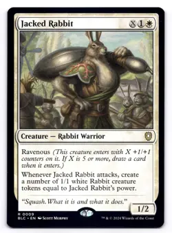 Jacked Rabbit NM Commander: Bloomburrow 9 MTG Regular - Image 1