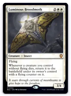 Luminous Broodmoth NM Commander: Bloomburrow 144 MTG Regular - Image 1
