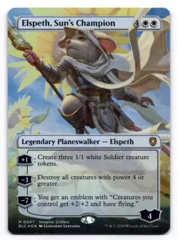 Elspeth, Sun's Champion Borderless Commander: Bloomburrow 97 MTG Foil - Image 1