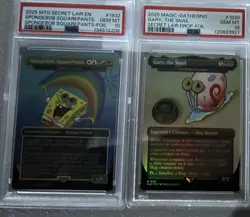 MTG Foil SpongeBob & Gary PSA 10 - Image 1
