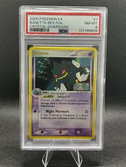 Pokemon EX Crystal Guardians Banette Reverse Holo 2006 #1/100 PSA 8 - Image 1