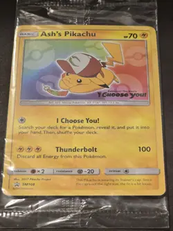 Ash's Pikachu SM108 Black Star Promo SEALED - Pokemon TCG NM I Choose You Movie - Image 1