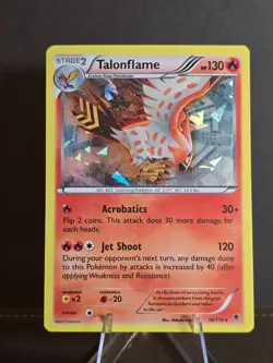 Talonflame 10/119 Cracked Ice Holo Rare - Phantom Forces PHF Pokemon TCG LP - Image 1