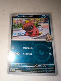 Pokemon TCG Arven's Maschiff 138/182 - Reverse Holo - Destined Rivals - Image 1