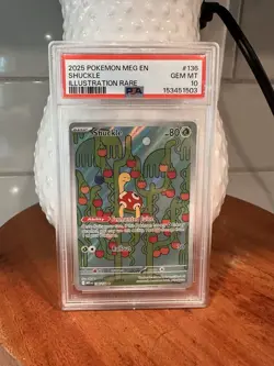 2025 POKEMON MEG EN-MEGA EVOLUTION ILLUSTRATION RARE #136 SHUCKLE PSA 10 - Image 1