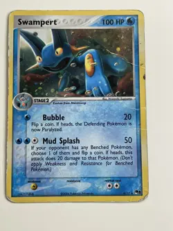 Pokemon TCG Swampert POP PROMO Holo 5/17 Damaged Condition - Image 1