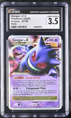 Pokemon Card CGC 3.5 Gengar Lv.X Platinum Arceus 97/99 - Image 1