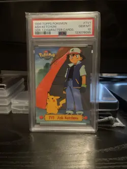 1999 Topps Pokemon ASH KETCHUM #TV1 PSA 10 Low Pop - Image 1