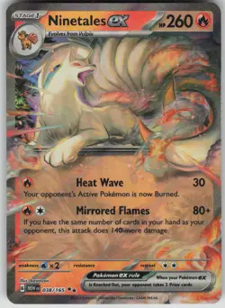 Pokemon TCG Ninetales ex Double Rare SV: Scarlet & Violet 151 038/165 - Image 1