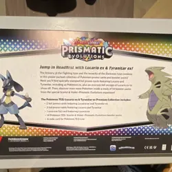 Pokemon TCG Prismatic Evolutions Lucario ex & Tyranitar ex Premium Collection B… - Image 3