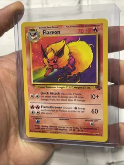 Pokemon TCG Flareon Card 19/64 Jungle Set Non-Holo Rare NM/MT Near Mint Vintage - Image 2