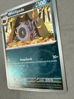 Pokemon TCG * SV Black Bolt 055/086 Whirlipede Common * REVERSE HOLO * FRESH PK - Image 2