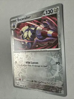 Pokemon TCG * SV Black Bolt 060/086 Escavalier Uncommon * REVERSE HOLO* FRESH PK - Image 2