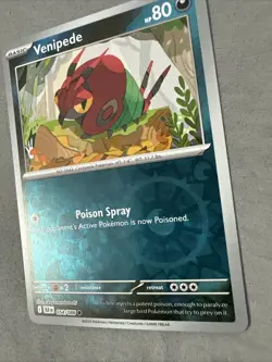 Pokemon TCG * SV Black Bolt 054/086 Venipede Common * REVERSE HOLO * FRESH PK - Image 2