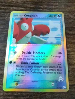 Corphish 26/95 EX Team Magma Vs Team Aqua Reverse Holo Pokemon MINT - Image 1