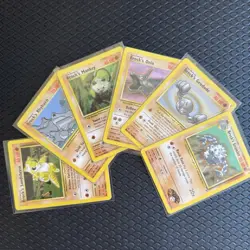 Pokemon Gym Heroes Brock Lot Onix Graveler Rhyhorn Geodude NM/LP WOTC - Image 1