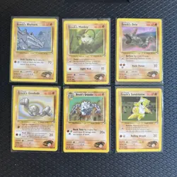 Pokemon Gym Heroes Brock Lot Onix Graveler Rhyhorn Geodude NM/LP WOTC - Image 2