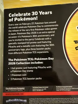 Pokemon Day 2026 Collection New Sealed TCG Pikachu Promo 30th Anniversary - Image 2