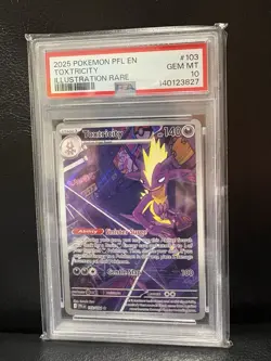 PSA 10 Toxtricity 103/094 Phantasmal Flames Illustration Rare Holo Pokemon slab - Image 1