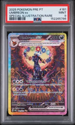 2025 POKEMON PORTUGUESE PRE PT-PRISMATIC EVOLUTIONS #161 UMBREON EX PSA 9 - Image 1