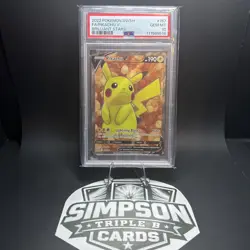 2022 POKEMON SWORD & SHIELD BRILLIANT STARS #157 FULL ART/PIKACHU V PSA 10 - Image 1
