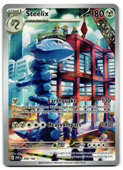 Steelix 208/182 - 🌊 Paradox Rift Illustration Rare Pokemon TCG 🖤 - LP - Image 1
