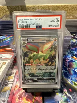 2025 POKEMON PFL EN-PHANTASMAL FLAMES ILLUSTRATION RARE #101 FLYGON PSA 10 - Image 1