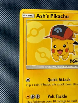 Pokemon TCG: Ash’s Pikachu “I Choose You” Black Star Promo SM111 - Image 3