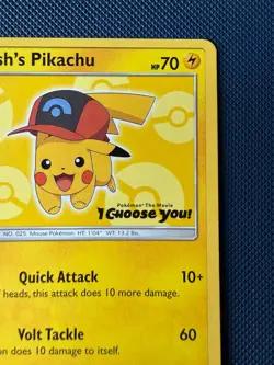 Pokemon TCG: Ash’s Pikachu “I Choose You” Black Star Promo SM111 - Image 4