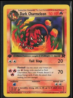 Dark Charmeleon 32/82 Uncommon Team Rocket Pokemon 1st Edition Moderately Played - Image 1