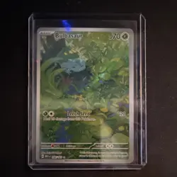 Pokemon Bulbasaur 166/165 Sv: Scarlet & Violet 151 Illustration Rare Holo 70 HP - Image 1