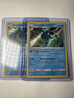 Set Of 2 Pokemon TCG Detective Pikachu Holo Greeninja - Image 1