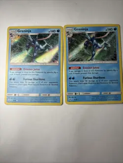 Set Of 2 Pokemon TCG Detective Pikachu Holo Greeninja - Image 2