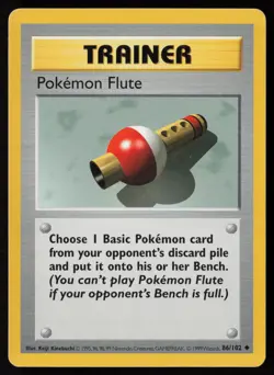Base Set (Shadowless) #086/102 Pokemon Flute - Image 1