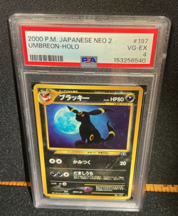 2000 POKEMON JAPANESE NEO 2 #197 UMBREON-HOLO PSA 4 - Image 1