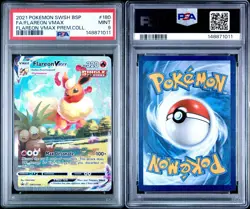 2021 POKEMON SWSH BLACK STAR PROMO #180 FULL ART/FLAREON VMAX PSA 9 - Image 2
