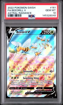 2022 Pokemon Sword & Shield Astral Radiance Beedrill V Fa PSA 10 #161 Gem Mint - Image 1
