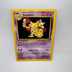 Kadabra 32/102 Uncommon Base Set Unlimited Pokemon Heavily Played - Image 1