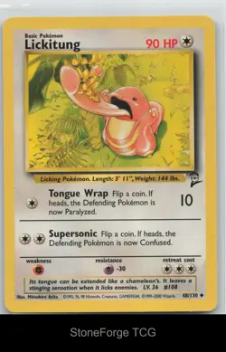 Lickitung 48/130 Uncommon Base Set 2 Pokemon Near Mint - Image 1