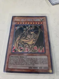 CT03-EN006 Hamon, Lord Of Striking Thunder Secret Rare Limited Edition NM Yugioh - Image 3