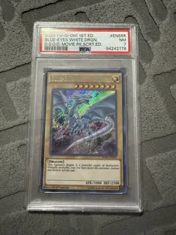 PSA 7 Yugioh Blue Eyes White Dragon MVP1-ENS55 1st Edition Secret Rare - Image 1