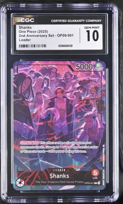 One Piece Shanks OP09-001 2nd Anniversary Set Promo CGC 10 - Image 1