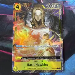 One Piece Basil Hawkins OP10-109 Parallel PRB02 English Holo Foil Alt Art NM - Image 1