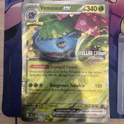 Pokemon TCG Venusaur EX Stellar Crown Double Rare Extended Art Jumbo Card NM - Image 1