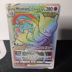 Mewtwo VSTAR 79/78 Rainbow Secret Rare Full Art Pokemon TCG Card - Image 1