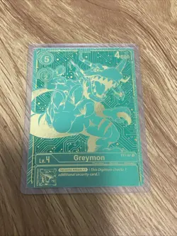 Digimon Top 16 Greymon Framed Trophy Card 2021 Final Championship Card - Image 1